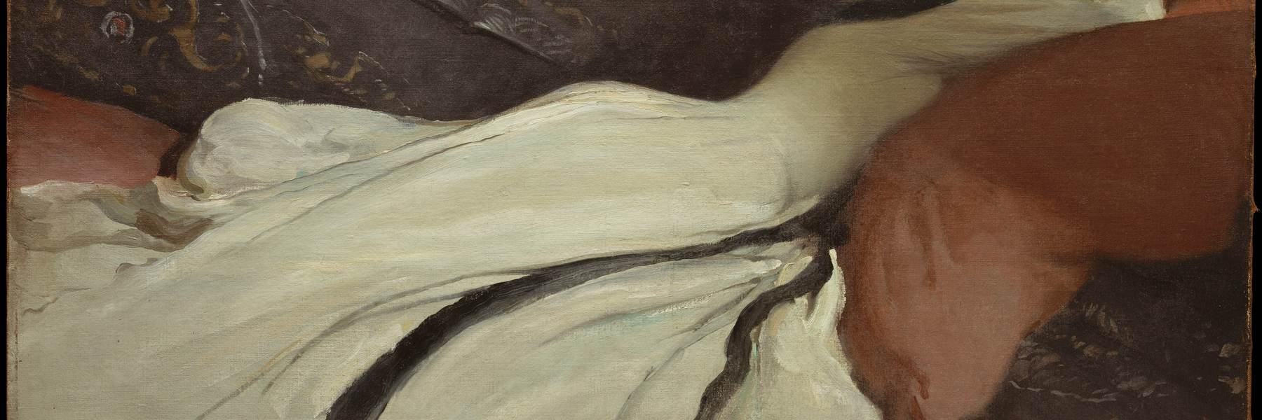 A figure at rest: an oil painting, detail
